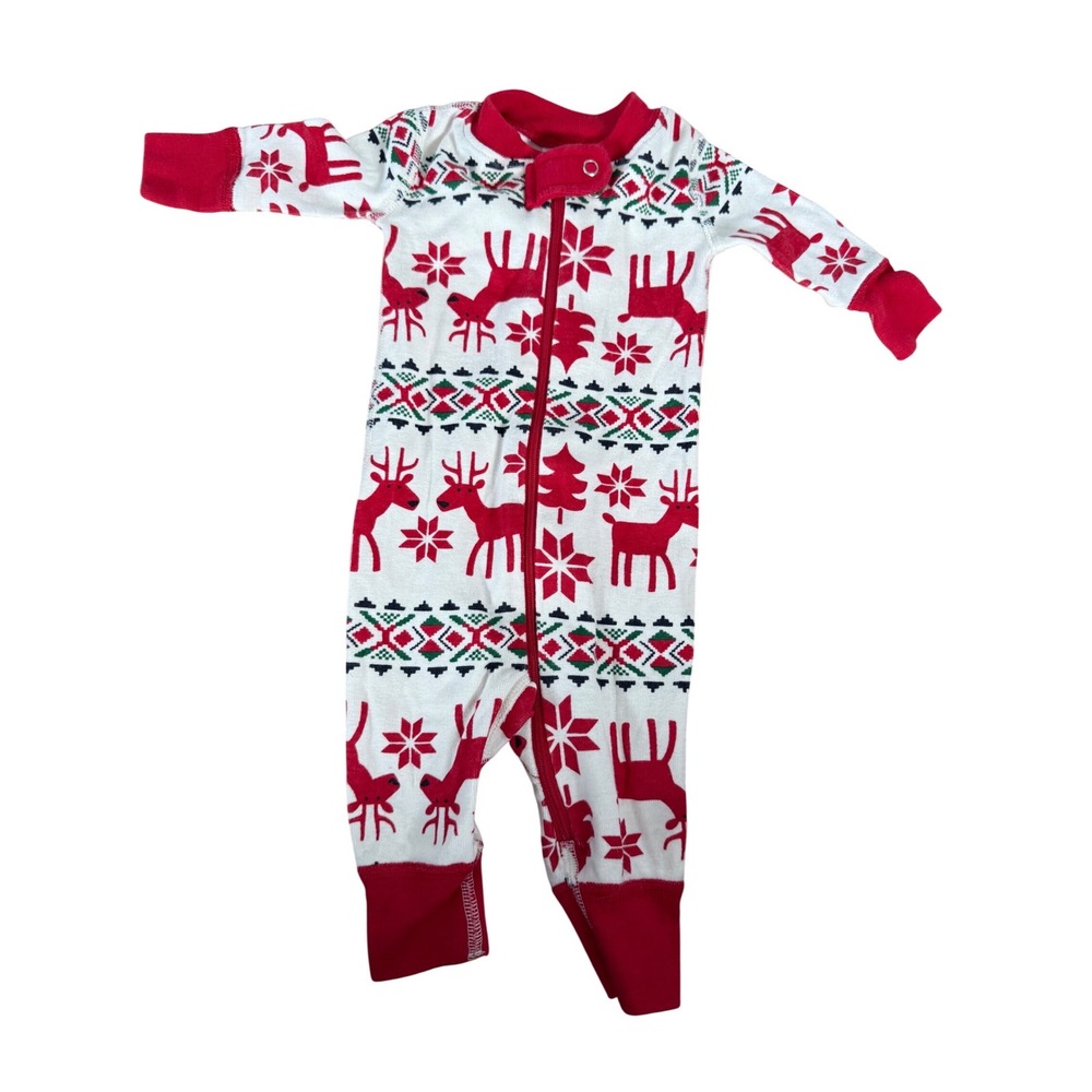 Hanna Andersson deer fair isle print pajama one‎ piece